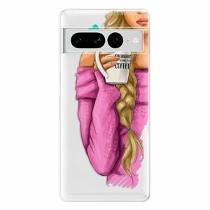 Odolné silikonové pouzdro iSaprio - My Coffe and Blond Girl - Google Pixel 7 Pro 5G obraz