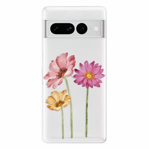 Odolné silikonové pouzdro iSaprio - Three Flowers - Google Pixel 7 Pro 5G obraz