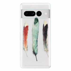 Odolné silikonové pouzdro iSaprio - Three Feathers - Google Pixel 7 Pro 5G obraz