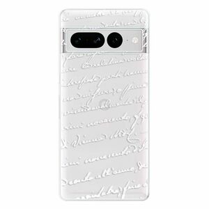 Odolné silikonové pouzdro iSaprio - Handwriting 01 - white - Google Pixel 7 Pro 5G obraz