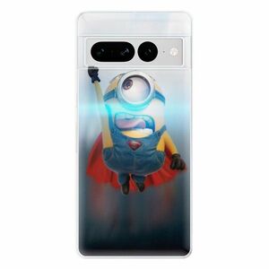 Odolné silikonové pouzdro iSaprio - Mimons Superman 02 - Google Pixel 7 Pro 5G obraz
