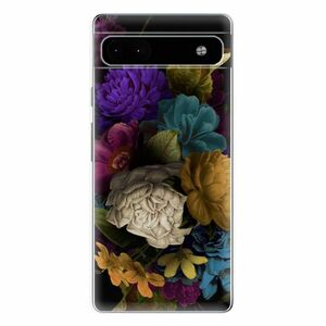 Odolné silikonové pouzdro iSaprio - Dark Flowers - Google Pixel 6a 5G obraz