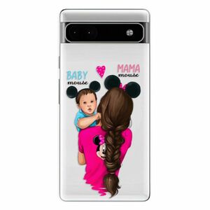 Odolné silikonové pouzdro iSaprio - Mama Mouse Brunette and Boy - Google Pixel 6a 5G obraz