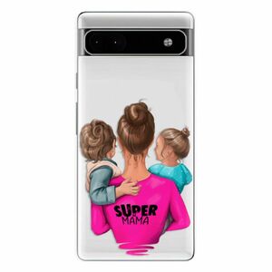 Odolné silikonové pouzdro iSaprio - Super Mama - Boy and Girl - Google Pixel 6a 5G obraz