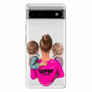 Odolné silikonové pouzdro iSaprio - Super Mama - Two Boys - Google Pixel 6a 5G obraz