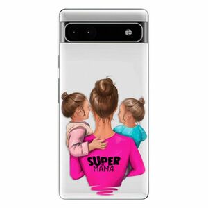 Odolné silikonové pouzdro iSaprio - Super Mama - Two Girls - Google Pixel 6a 5G obraz