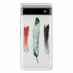 Odolné silikonové pouzdro iSaprio - Three Feathers - Google Pixel 6a 5G obraz