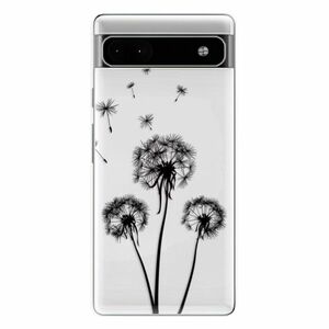 Odolné silikonové pouzdro iSaprio - Three Dandelions - black - Google Pixel 6a 5G obraz
