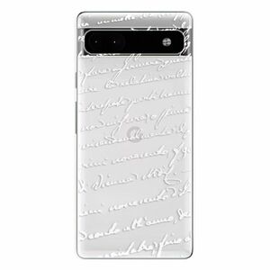 Odolné silikonové pouzdro iSaprio - Handwriting 01 - white - Google Pixel 6a 5G obraz
