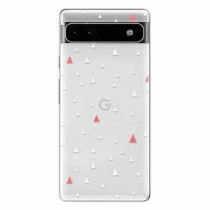 Odolné silikonové pouzdro iSaprio - Abstract Triangles 02 - white - Google Pixel 6a 5G obraz