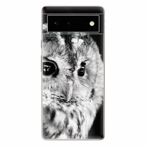 Odolné silikonové pouzdro iSaprio - BW Owl - Google Pixel 6 5G obraz