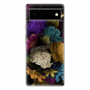 Odolné silikonové pouzdro iSaprio - Dark Flowers - Google Pixel 6 5G obraz