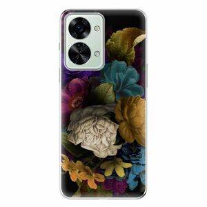 Odolné silikonové pouzdro iSaprio - Dark Flowers - OnePlus Nord 2T 5G obraz