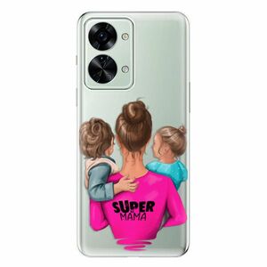 Odolné silikonové pouzdro iSaprio - Super Mama - Boy and Girl - OnePlus Nord 2T 5G obraz