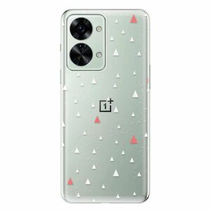 Odolné silikonové pouzdro iSaprio - Abstract Triangles 02 - white - OnePlus Nord 2T 5G obraz