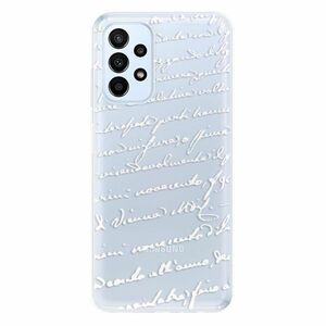 Odolné silikonové pouzdro iSaprio - Handwriting 01 - white - Samsung Galaxy A23 / A23 5G obraz