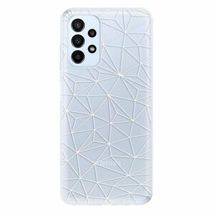 Odolné silikonové pouzdro iSaprio - Abstract Triangles 03 - white - Samsung Galaxy A23 / A23 5G obraz