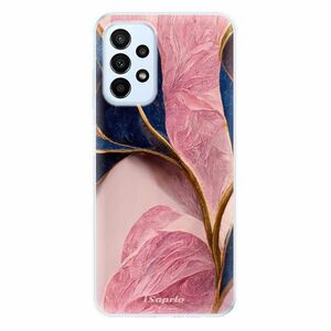 Odolné silikonové pouzdro iSaprio - Pink Blue Leaves - Samsung Galaxy A23 / A23 5G obraz