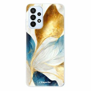 Odolné silikonové pouzdro iSaprio - Blue Leaves - Samsung Galaxy A23 / A23 5G obraz