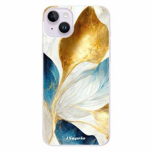 Odolné silikonové pouzdro iSaprio - Blue Leaves - iPhone 14 Plus obraz