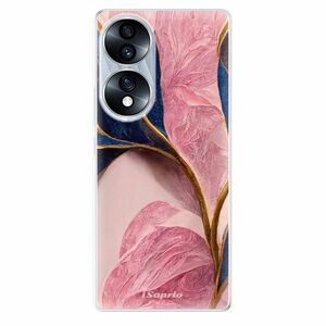 Odolné silikonové pouzdro iSaprio - Pink Blue Leaves - Honor 70 obraz
