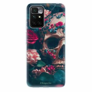 Odolné silikonové pouzdro iSaprio - Skull in Roses - Xiaomi Redmi 10 obraz