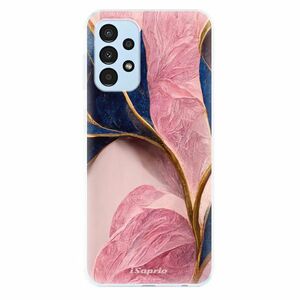 Odolné silikonové pouzdro iSaprio - Pink Blue Leaves - Samsung Galaxy A13 obraz