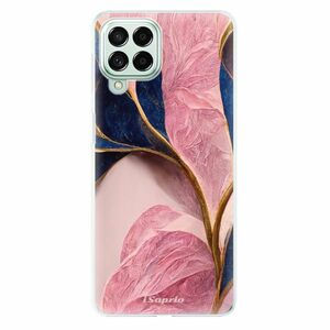 Odolné silikonové pouzdro iSaprio - Pink Blue Leaves - Samsung Galaxy M53 5G obraz