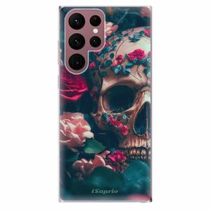 Odolné silikonové pouzdro iSaprio - Skull in Roses - Samsung Galaxy S22 Ultra 5G obraz