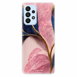Odolné silikonové pouzdro iSaprio - Pink Blue Leaves - Samsung Galaxy A33 5G obraz