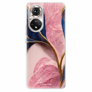 Odolné silikonové pouzdro iSaprio - Pink Blue Leaves - Honor 50 obraz