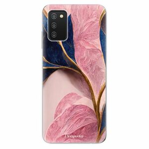 Odolné silikonové pouzdro iSaprio - Pink Blue Leaves - Samsung Galaxy A03s obraz