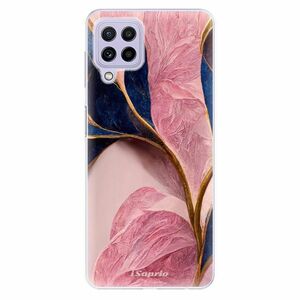 Odolné silikonové pouzdro iSaprio - Pink Blue Leaves - Samsung Galaxy A22 obraz
