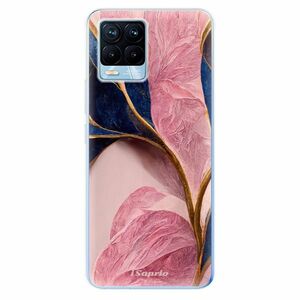 Odolné silikonové pouzdro iSaprio - Pink Blue Leaves - Realme 8 / 8 Pro obraz