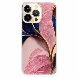Odolné silikonové pouzdro iSaprio - Pink Blue Leaves - iPhone 13 Pro Max obraz