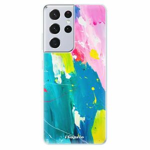Odolné silikonové pouzdro iSaprio - Abstract Paint 04 - Samsung Galaxy S21 Ultra obraz