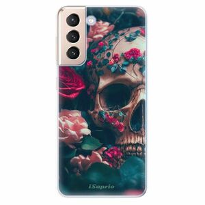 Odolné silikonové pouzdro iSaprio - Skull in Roses - Samsung Galaxy S21 obraz
