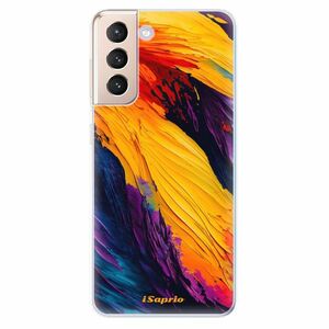 Odolné silikonové pouzdro iSaprio - Orange Paint - Samsung Galaxy S21 obraz