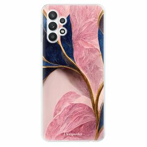 Odolné silikonové pouzdro iSaprio - Pink Blue Leaves - Samsung Galaxy A32 5G obraz