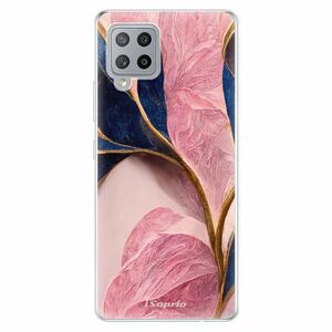 Odolné silikonové pouzdro iSaprio - Pink Blue Leaves - Samsung Galaxy A42 obraz