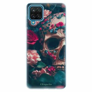 Odolné silikonové pouzdro iSaprio - Skull in Roses - Samsung Galaxy A12 obraz