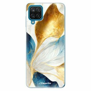 Odolné silikonové pouzdro iSaprio - Blue Leaves - Samsung Galaxy A12 obraz