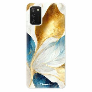 Odolné silikonové pouzdro iSaprio - Blue Leaves - Samsung Galaxy A02s obraz