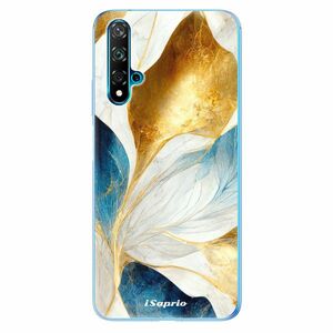 Odolné silikonové pouzdro iSaprio - Blue Leaves - Huawei Nova 5T obraz