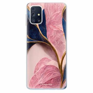 Odolné silikonové pouzdro iSaprio - Pink Blue Leaves - Samsung Galaxy M31s obraz