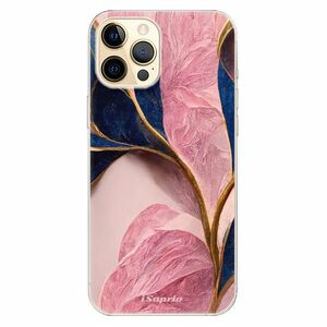 Odolné silikonové pouzdro iSaprio - Pink Blue Leaves - iPhone 12 Pro obraz