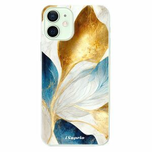 Odolné silikonové pouzdro iSaprio - Blue Leaves - iPhone 12 mini obraz