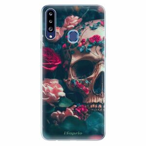 Odolné silikonové pouzdro iSaprio - Skull in Roses - Samsung Galaxy A20s obraz