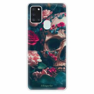 Odolné silikonové pouzdro iSaprio - Skull in Roses - Samsung Galaxy A21s obraz