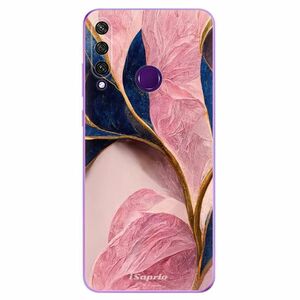 Odolné silikonové pouzdro iSaprio - Pink Blue Leaves - Huawei Y6p obraz